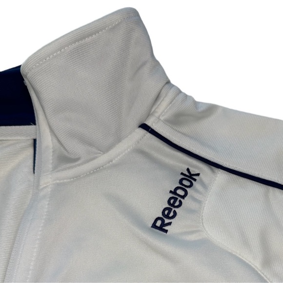 Reebok Retro White & Navy Lightweight Zip up Jacket Men’s Size Large - Picture 6 of 10